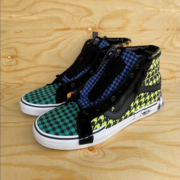 VANS SK8 HI TOP Multicolor Suede/Canvas Shoes - Picture 2 of 8